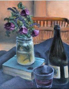 visual arts, wine and flowers